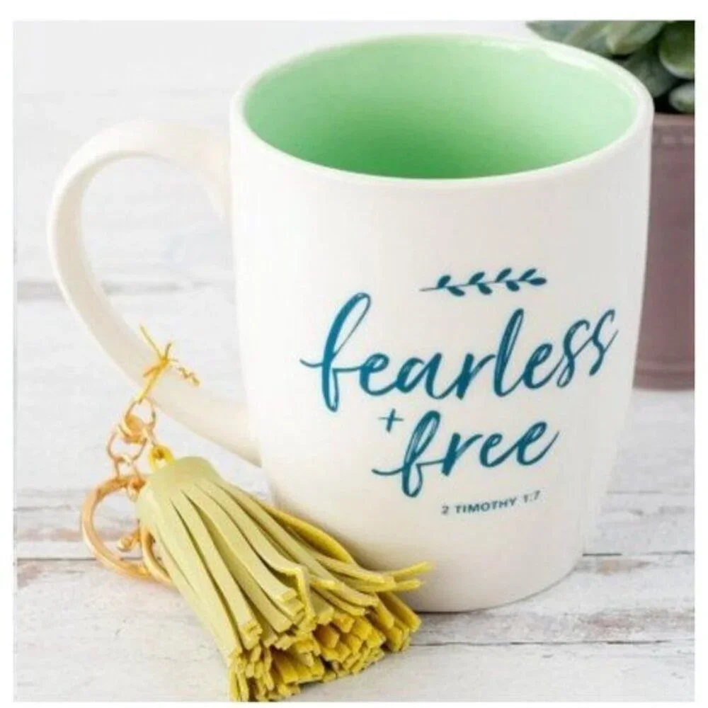 FEARLESS + FREE MUG WITH TASSLE-CERAMIC-NEW